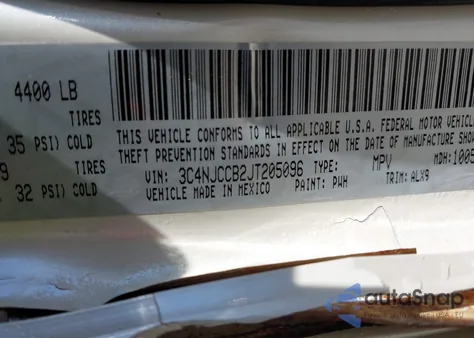 2018 Jeep Compass Limited z USA, uszkodzony, nr VIN 3C4NJCCB2JT205096